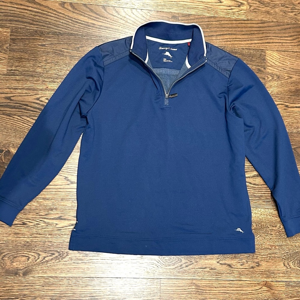 Tommy Bahama Navy 1/4 Zip Sweatshirt Sweater
